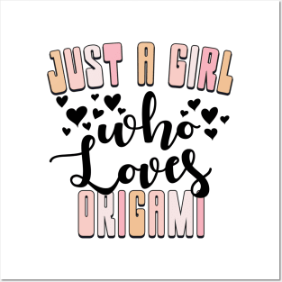 Just a Girl Who Loves Origami Cute Pastel Colors Posters and Art